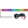 HMYC Luci per interni in acrilico a colori sognante per auto, 2 pezzi 110cm/43,3 pollici 128 striscia LED colorata per auto RGB in fibra ottica arcobaleno, luci neon per atmosfera dinamica universale