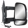 LONGLING Specchietto retrovisore destro braccio lungo elettrico e riscaldabile con freccia per Fiat Ducato Citroën Jumper Peugeot Boxer 2006-Onward Opel Movano 2022-Onward