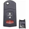 topone1 Custodia per Chiave per Mazda 2 3 5 6 RX8 MX5 2+1Pulsanti