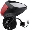 TAKPART - Specchietto retrovisore elettrico per porta, lato guida destro (compatibile con Fiesta MK7 2008-2012) (Rosso)