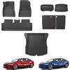 GAFAT [8 Pezzi] GAFAT 2025 Tesla Model 3 Highland 2026-2024 Tappetini Abitacolo + Bagagliaio Set Completo, TPE Tutte le Stagioni per Bagagliaio e Pavimento, Bordo Alto Scan 3D Originale, Protezione 360°