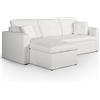 Menzzo Contemporain Toledo divano angolare convertibile legno 230 x 143 x 68 cm contemporaneo bianco