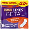 LINES SETA ULTRA FLUSSI LEGGERI, 16 Confezioni da 14 Assorbenti (224 assorbenti)
