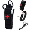 Cozii Borsa per tourniquet con laccio emostatico e forbici, Molle Tourniquet, tattico TQ Tourniquet, forbici trauma (nero)