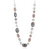 BULINLIN Collana lunga con perline in argento