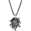 GTHIC Ciondolo Medusa Gorgone Serpente Serpente Mitologia greca Ciondolo con catena Regalo di gioielli in acciaio inossidabile con catena da 70 cm