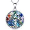 YFN Collana Chakra in argento Sterling S925, con 7 pietre chakra