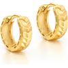 Carissima Orecchini creoli con motivo foglia diamantato da donna in oro giallo 9 ct