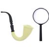BORFUE 2 pezzi Sherlock Holmes Costume Ingrandimento tubo di vetro Detective Kit per Halloween Dress Up Costume Accessorio