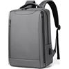 Mixroom - Zaino Porta PC con Scomparto Custodia per Computer Portatile Borsa Laptop Notebook fino ai 15.6 Con Attacco USB Scuola Viaggio Casual Z38 (GRIGIO)