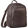 STILORD Clarissa Zaino in Pelle Donna Medio Elegante Daypack City Rucksack Porta Tablet 13 Zainetto da Lavoro e Tempo Libero in Vera Pelle Colore:zamora - marrone