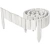 Garronda Rollborder Recinzione in legno flessibile 200 x 10 cm bordatura giardino bordura per aiuola staccionata in legno cordolo Decorazione da frutteti Palizzata GD-0149 Bianco