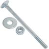AERZETIX Set di 25 bulloni viti a testa tonda con quadro sottotesta M6x90mm / rondelle e dadi M6 / acciaio zincato/per fissaggio e assemblaggio