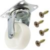 AERZETIX - Lotto di 4 ruote pivottanti rotanti a 360° Ø50 mm + 18 viti per legno 4,5x16 mm | fissaggio con piastra a sfere 47x59 mm | carico massimo 35 kg per mobili, scaffali e carrelli