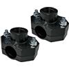 AERZETIX - Set di 2 Collari di Presa per Tubi Ø25 - Filettatura 1/2'' - con 2 Bulloni - Fascetta di Derivazione per Tubi Secondari - Plastica