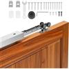 VEVOR Kit Binario per Porta Scorrevole Guida Singola Porta a Scomparsa Lunghezza 1441 mm, Kit Ferramenta per Guida in Lega di Alluminio di Porte Scorrevoli Chiusura Ammortizzata Spessore tra 25-45 mm