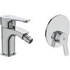 Ideal Standard BC652AA Alpha Miscelatore bidet, cromato & A7184AA Alpha Miscelatore incasso doccia, completo, cromato
