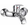 yefix Miscelatore Vasca da Bagno Monocomando Cromato con Deviatore per Doccetta | Rubinetto da Parete Moderno con Attacco Doccia Posteriore 1/2"