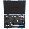 GEDORE Chiave a Bussola, Set di 23 Pezzi, Esagonale, 1/2 pollici, 8-32mm, Chiave a Bussola Professionale, Bussole, Chiave a Bussola Cricchetto, Chiave a Bussola Macchina, 19 EMU 20