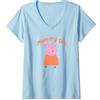 Peppa Pig Donna Peppa Pig Festa della mamma Mummy Pig Portrait Maglietta con Collo a V