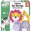 Educa - Esplora le Forme con Zebra Zac | Gioco educativo per bambini con animali per stimolare la coordinazione occhio-mano, ragionamento logico e sviluppo cognitivo +24 mesi (19711)