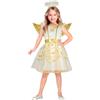 W WIDMANN MILANO Party Fashion - Costume da angelo per bambini, vestito, ali, aureola, per carnevale, Natale