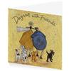 ArtPress Sam Toft Days Out with Friends - Biglietto di auguri artistico, 15 x 15 cm