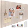 ddckj Bacheca Sughero 120 x 90 cm Bacheca Grande Autoadesiva Board in Feltro Lavagne Decorative per Ufficio, Casa e Cameretta dei Bambini Foto, Promemoria Cammello Scuro