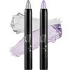 Boobeen 2PCS Waterproof Shimmer Cream Eyeshadow Crayon, matita ombretto impermeabile scintillante, facile da applicare