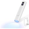 Saviland Mini Lampada U V LED Unghie 6W Portatile U V Lamp con LCD Bianco | USB Ricaricabile UV Lampada per Unghie 20/60 Timer Lampada Gel Sciugatura Rapida per Asciuga Unghie Salone di Casa
