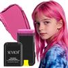 Sevich Gesso per capelli per ragazze rosa, colore per capelli per bambini, 8 tonalità, asciugatura rapida e facile da pulire, perfetto per Halloween, festa dei bambini, cosplay e feste 23 g