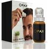 Opax Dermaroller Capelli 0.25mm con Siero Crescita Capelli 10ml, Microneedling Capelli, Derma Roller, Siero Sopracciglia, Ideale per Ricrescita Capelli Uomo, Barba - Adatto A Lui & Lei - Made In Italy