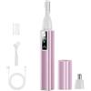 Colexy Regolatore Sopracciglia Donna, 2 in 1 Rasoio Elettrico Viso e Corpo Ricaricabile Epilatore Sopracciglia Tagliapeli Naso e Orecchie, Rasoio Portatile per Peli Facciali, Guance, Labbra (Rosa)