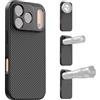 APEXEL Custodia per Telefono con Obiettivo Filettato da 17 mm Compatibile con iPhone 17 Pro, Compatibile con Tutti gli Obiettivi Teleobiettivo e Macro, Passo 0,75 mm, Custodia per Telefono Nera