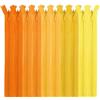 MARARDI [Pack 10 Cerniere Invisibili [Arance] Nylon [30 cm] Chiusure Lampo per Cucito e Artigianato per Stoffa Vestiti Borse per Cucire a Macchina Tessuto di Cotone con Chiusura in Metallo