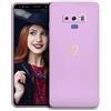 POUHYE Cover per Samsung Galaxy Note 9 Custodia Originale, Gomma Gel di Silicone Liquida Cover con Protezione Fotocamera, Morbida Sottile e Antiurto AntiGraffio Case con Motivo a Amore Cuore Viola