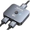 GANA Interruttore HDMI 2.1, splitter switch HDMI Ultra HD 8K 2 in 1 uscita, supporta 4K a 120Hz, 8K a 60Hz, Apple TV, Fire Stick