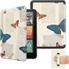 MoKo Custodia per 7 Ebook Reader(12a Gen 2024) e Colorsoft Signature Edition 2024, Cover Leggera con Cinturino da Polso Auto Sonno/Sveglia, Non adatto a Kobo Aura 2/Remarkable, Farfalla Vintage