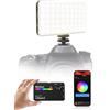 Moman PC8 Luce Video Professionale RGB Pannello LED 3100mAh con App Control, 13 Effetti Luce per Fotocamera/Streaming/YouTube