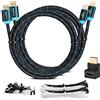 MutecPower 2 Pack 5m Cavo HDMI 2.0 - Alta velocità con Ethernet 4Kx2K/60HZ Ultra HD 2160p / Full HD 1080p - 3D/Arc/CEC - Cavo Triplo schermato - Nero 5 Metri