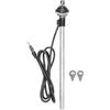 tomzz Audio 1000-014 Parafango universale antenna telescopica grande testa cavo DIN spina in acciaio inox look