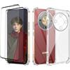 ISOI - Cover per Honor Magic 8 Lite, con [2-Pack] Proteggi Schermo in Vetro Temperato, Paraurti Airbag Antiurto Protezione Completa, Custodia Protettiva in Silicone TPU Ultrasottile - Trasparente