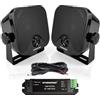 STUDIOFINIX Sistema di altoparlanti stereo Bluetooth impermeabile per ATV, UTV, moto, trattore, barca, colore