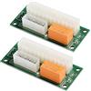MZHOU Scheda Riser con doppio adattatore di alimentazione a 24 pin per scheda adattatore alimentata per l'estrazione di Bitcoin (ATX 24-Pin Molex 4-Pin)