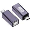 QIANRENON Adattatore per stampante da USB C maschio a USB B femmina Spina tipo C a jack MIDI Connettore musicale elettronico 480Mbps 20W 9V2A Ricarica, custodia in alluminio, per telefono portatile St