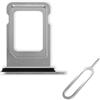 Cemobile Supporto per slot per scheda SIM di ricambio per iPhone 15 Pro e 15 Pro Max (versione SIM singola) con anello di tenuta in gomma impermeabile + perno di espulsione aperto (titanio bianco)