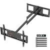 WHYFONE Supporto TV Parete con Braccio Articolato Extra Lungo 1219mm, Staffa TVs Girevole Inclinabile ed Estendibile, Braccio TV per Schermi LCD/LED/OLED da 37-86 Pollici fino a 50kg, VESA 600x400mm