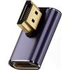 chenyang CY - Adattatore convertitore HDMI 2.1 da HDMI maschio a femmina 90 gradi ad angolo retto a basso profilo UHD adattatore convertitore di estensione
