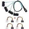 CY Cavo interno mini SAS 4X SFF-8087 36Pin host a disco rigido SAS SFF-8482 29Pin Target Fanout cavo con alimentazione IDE
