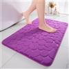chakme Tappetino da bagno in memory foam Chakme, assorbente, decorativo, antiscivolo, colore: viola, 60 x 90 cm